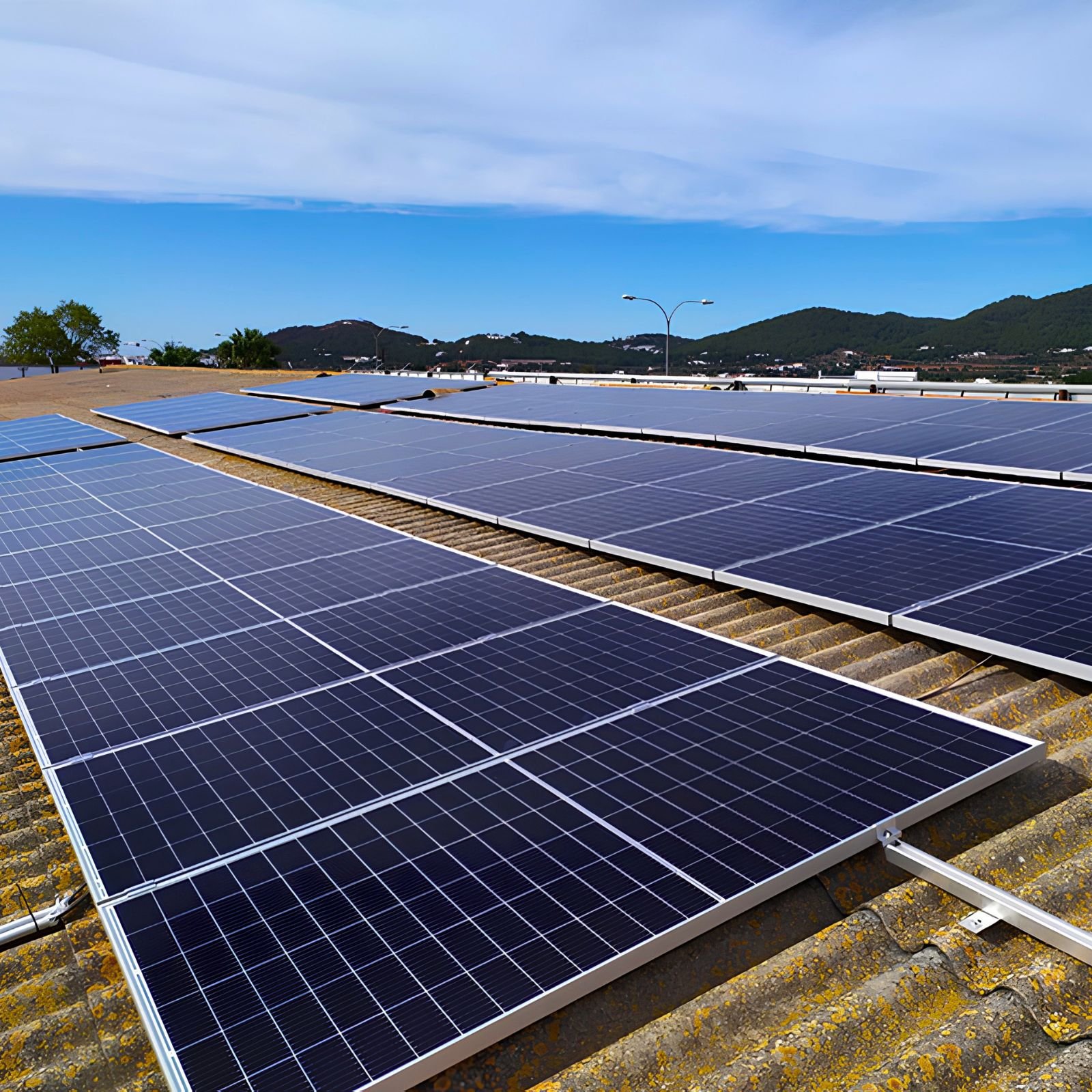 Sistema de energía solar instalado por Sunshine Baleares en Ibiza.